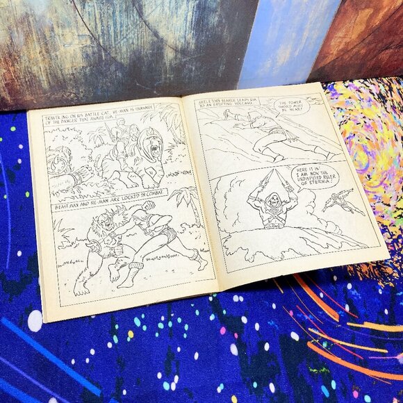 VINTAGE * 1983* MASTERS OF THE UNIVERSE ACTIVITY BOOK * MATTEL x HE-MAN x GOLDEN - Picture 11 of 12